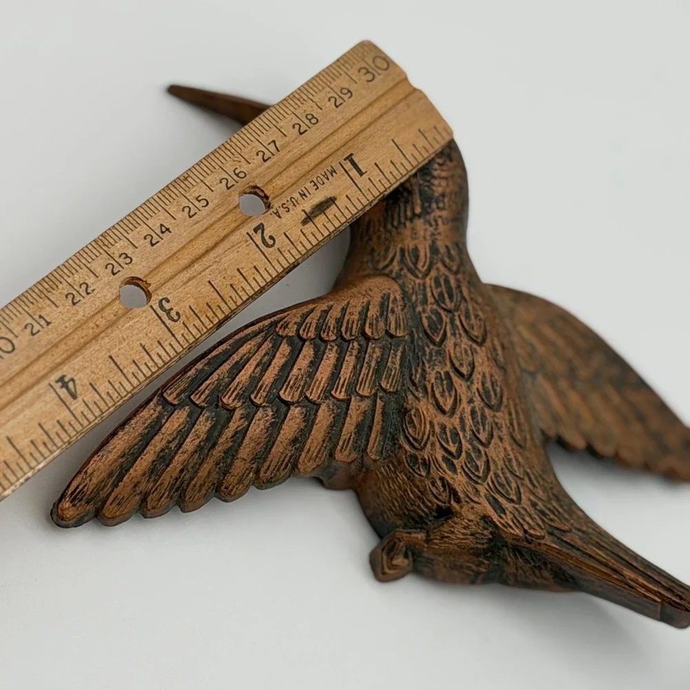 Vintage Dart Ind Mid Century Copper Tone Hummingbird and Butterfly Wall Deco Set